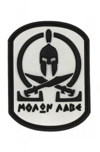 Naszywka Molon Labe - Spartan Patch white