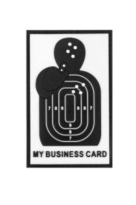 Business Card - Naszywka gumowa wizytówka/tarcza
