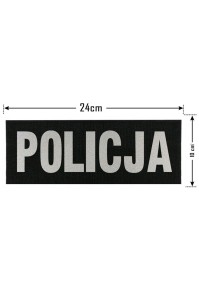 Duży rzep odblaskowy "POLICJA" na kamizelkę 
