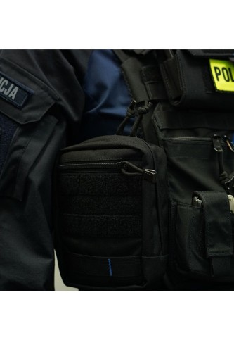 Czarna kieszeń cargo PATROL – uniwersalna ładownica do oporządzenia