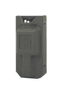 Uchwyt plastikowy na staze (opaskę uciskową) CAT7 oliwka