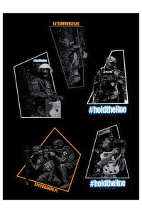 Limitowane naklejki #holdtheline