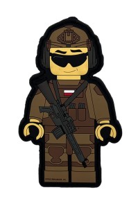 Żołnierz - gumowa naszywka z rzepem