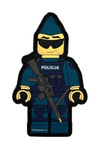 Policjant - gumowa naszywka z rzepem