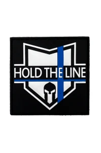 HOLD THE LINE Patch - mała gumowa naszywka z rzepem