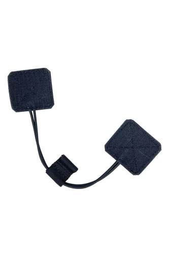 Czarny uchwyt gumkowy na radio – montaż na kamizelce MOLLE