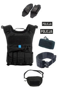 Zestaw #holdtheline Kamizelka patrolowa policyjna ZTAC-2 FULL (czarny)