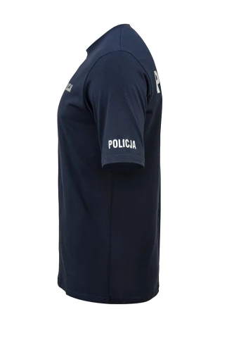 Czarna koszulka premium z nadrukiem POLICJA – model #holdtheline