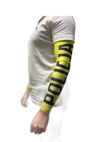Rękawki identyfikacyjne POLICJA w wersji hi-viz – unisex