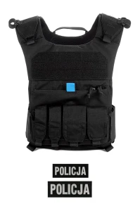 Zestaw #holdtheline Kamizelka policyjna patrolowa ZTAC-2 + napisy POLICJA (czarny)