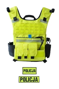 Zestaw WRD #holdtheline Kamizelka patrolowa policyjna ZTAC-2 + napisy POLICJA (hi-viz)