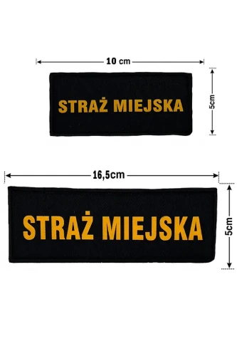 Rzepy "STRAŻ MIEJSKA" na kamizelkę (komplet)