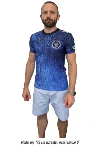 Koszulka rashguard #holdtheline PEWNI NA SŁUŻBIE – przód na modelu